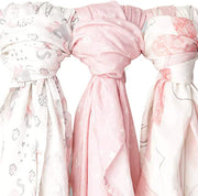 A1027, Muslin Baby Swaddle Blanket, 47 x 47, 3 Pack (Mixed Color)